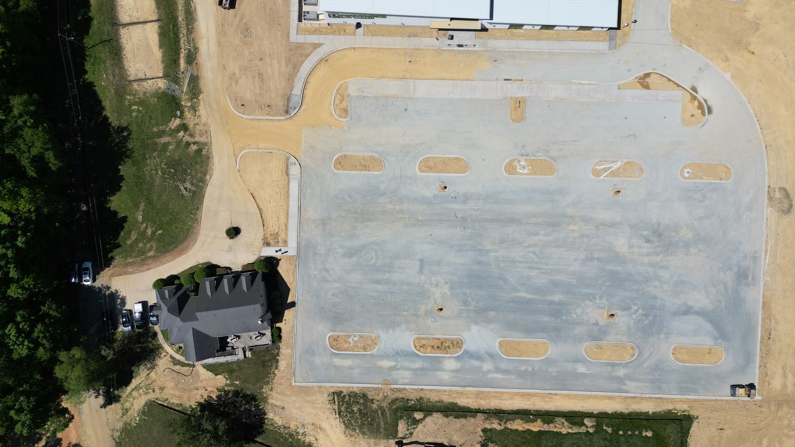 Top-down site and paving